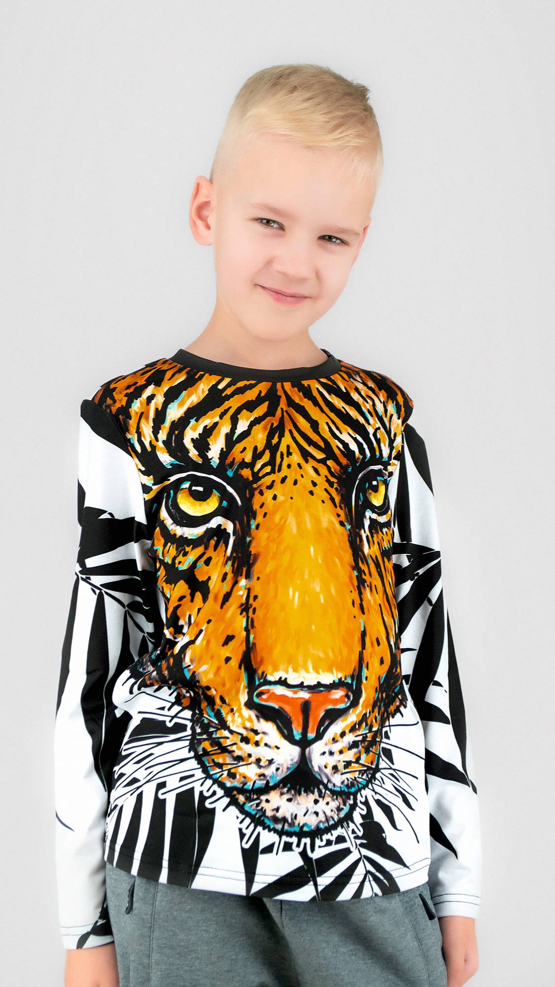 Лонгслив детский ТИГР (оранжевый)