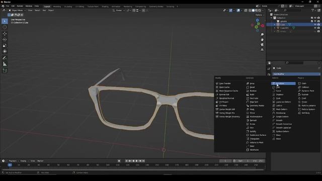 Очки в Blender за минуту | №6