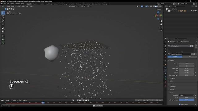 Дождь в Blender за минуту | №5
