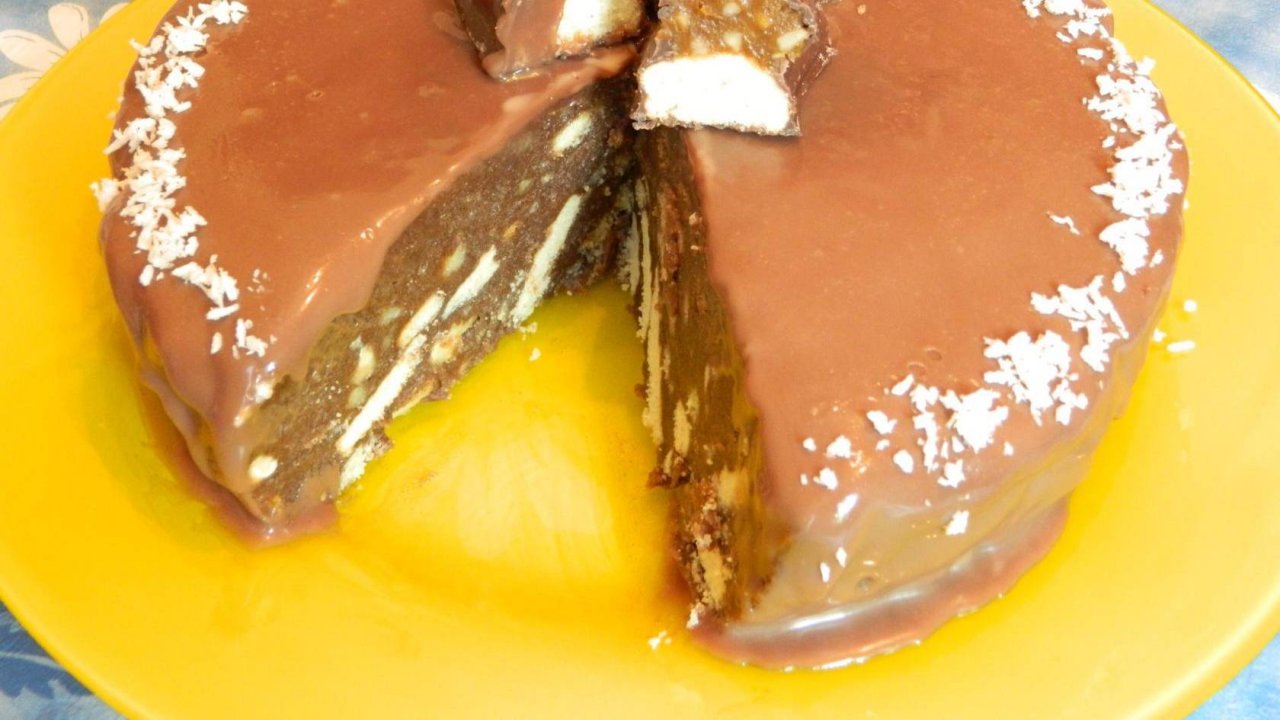 Шоколадный торт без выпечки