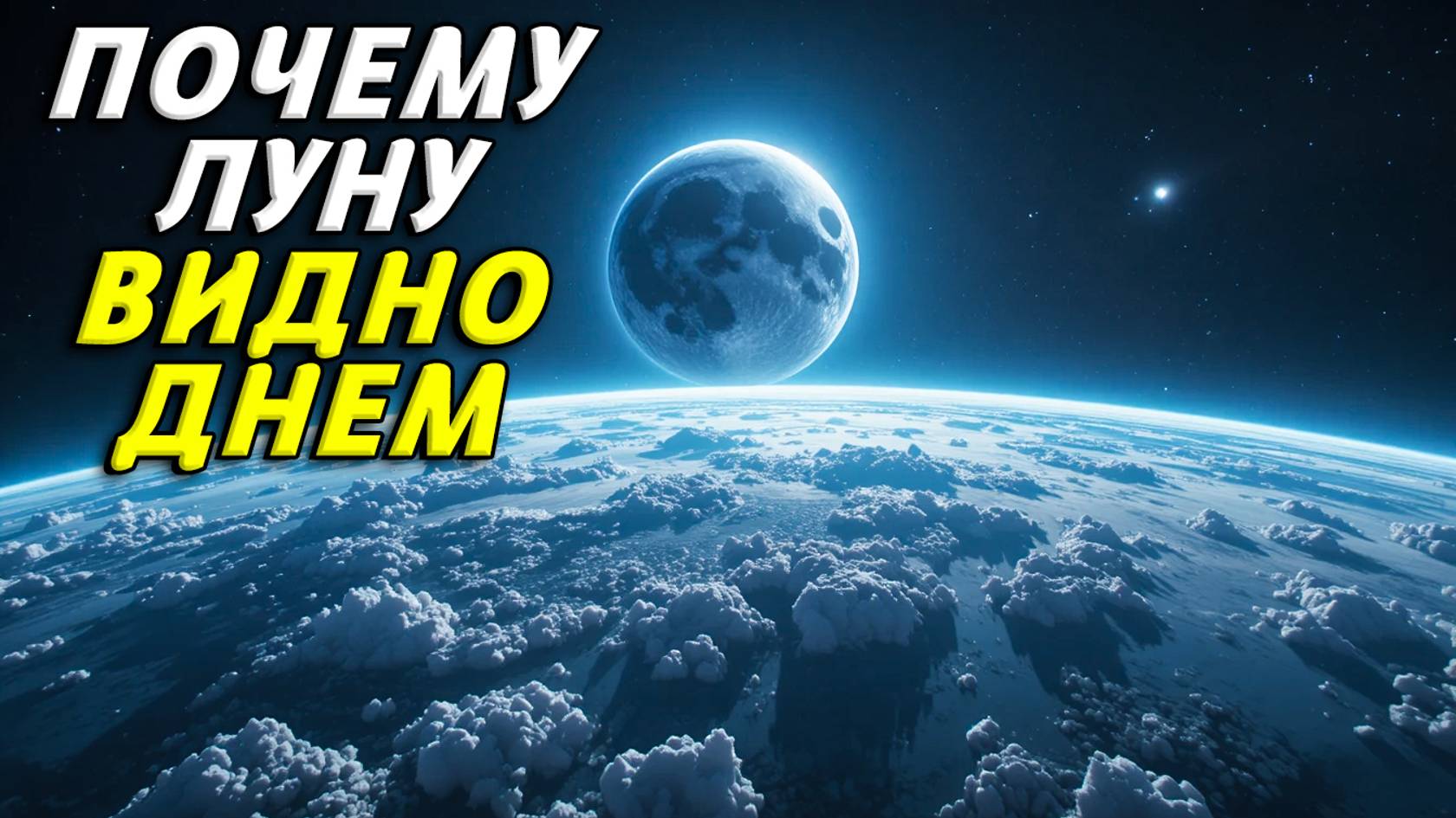 Почему днем видна луна на небе