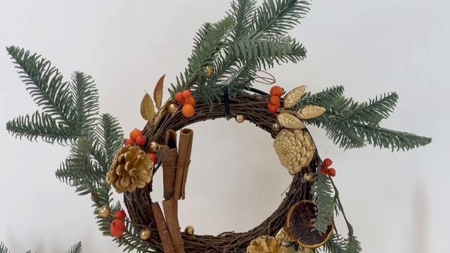 Держатель для венка, основа для композиций РОЙС, металл, чёрный, 49 см, 1121851-1