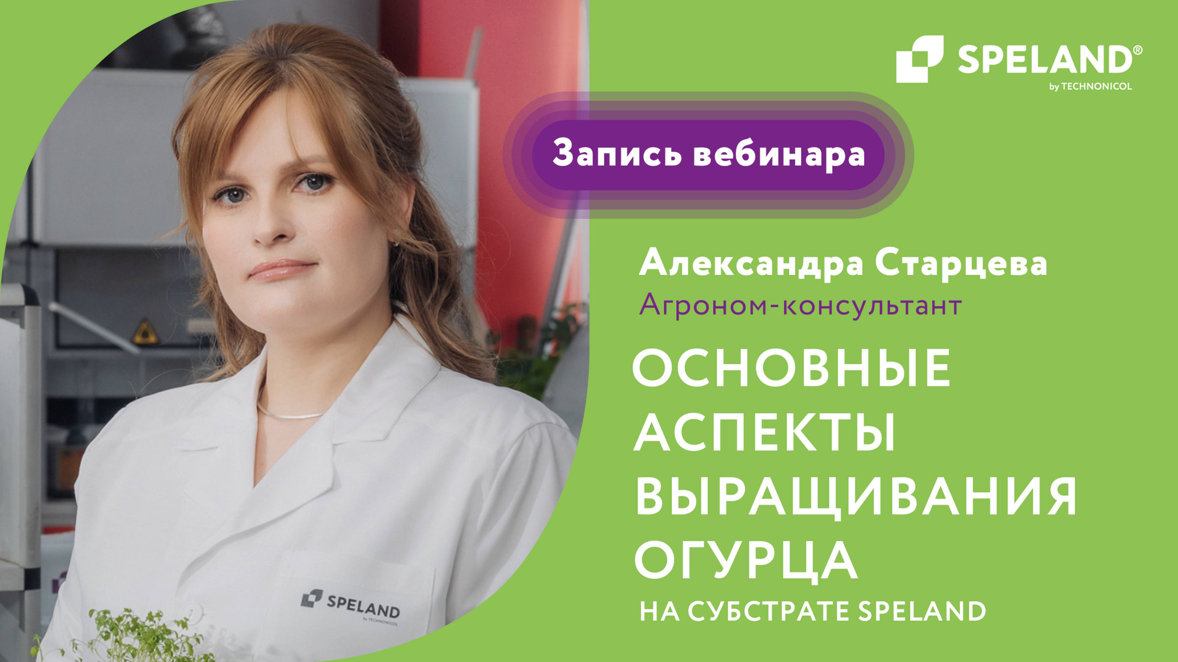 Вебинар: основные аспекты выращивания огурца