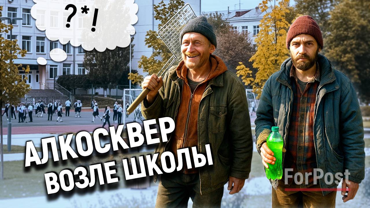 В Севастополе сквер возле школы превратился в помойку - репортаж ForPost