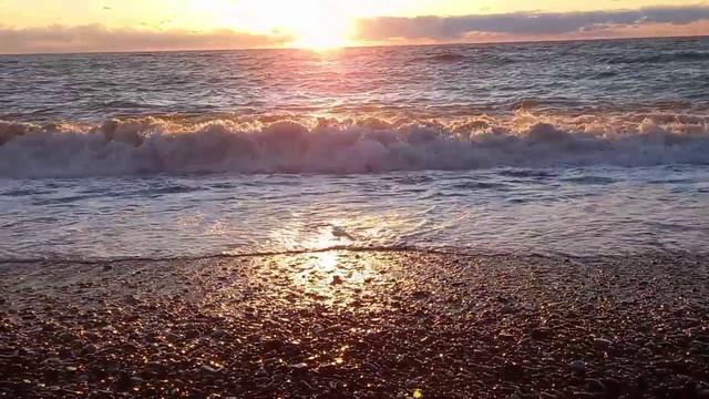 Закат на пляже "Ривьера"