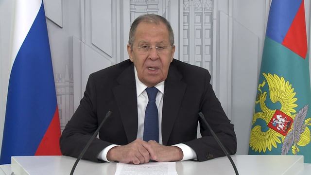 Видеообращение C.Лаврова к организаторам и участникам Международного форума сотрудничества