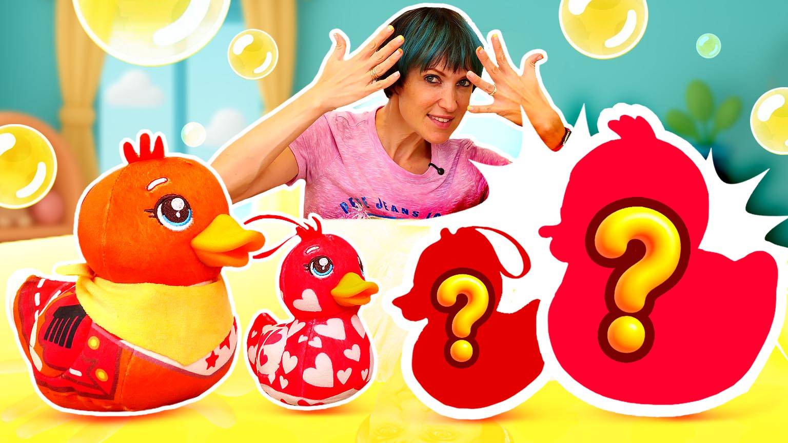 Маша Капуки Кануки и игрушки KWAAKS: уточки угадывают звуки! Веселое развлечение для детей!