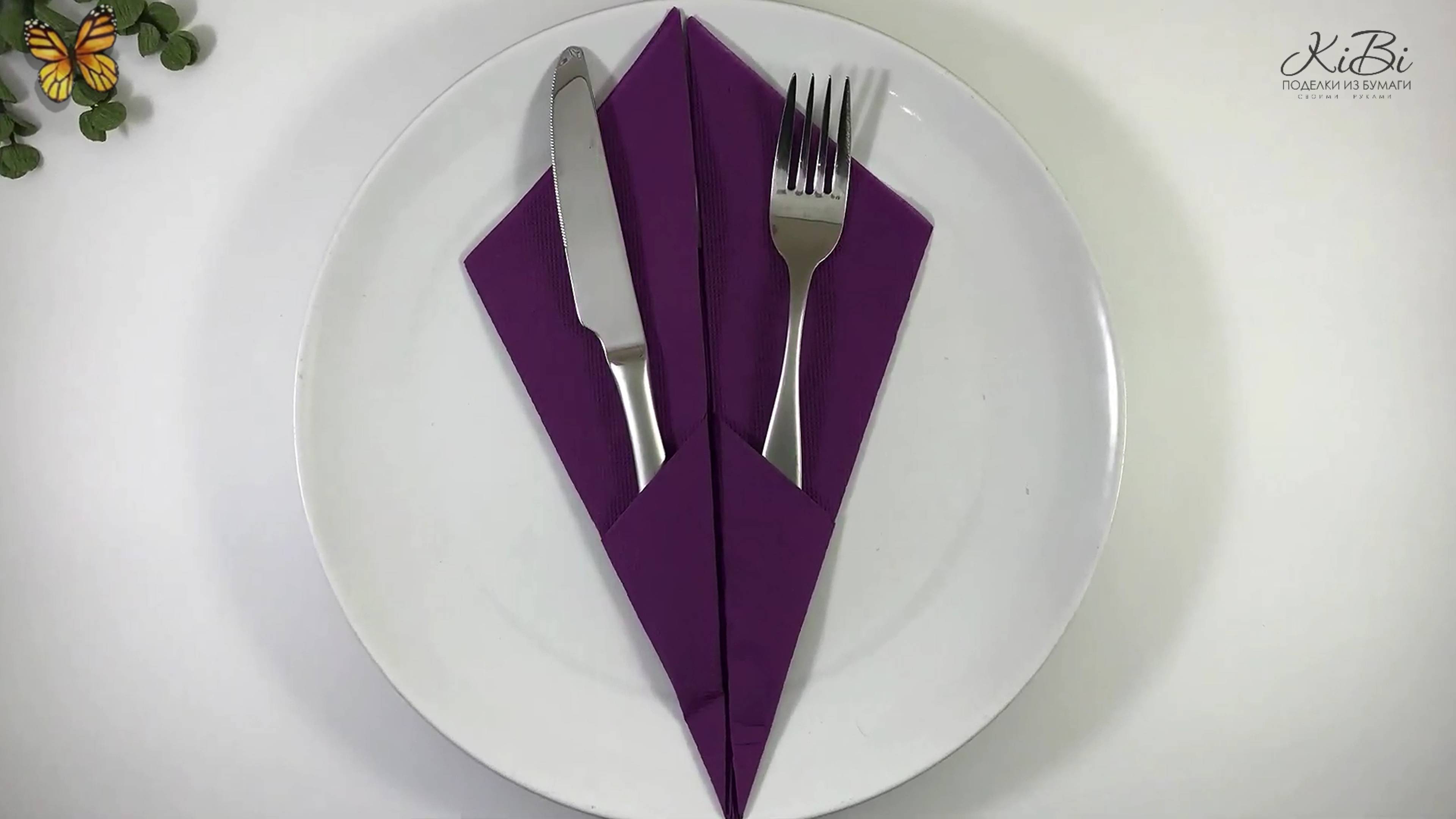 Гармония. Сервировка Бумажных Салфеток На Стол. Как красиво сложить салфетку