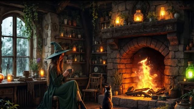 Изумрудная ведьма - Расслабляющая атмосфера дома ведьмы, фоновая музыка для сна и отдыха