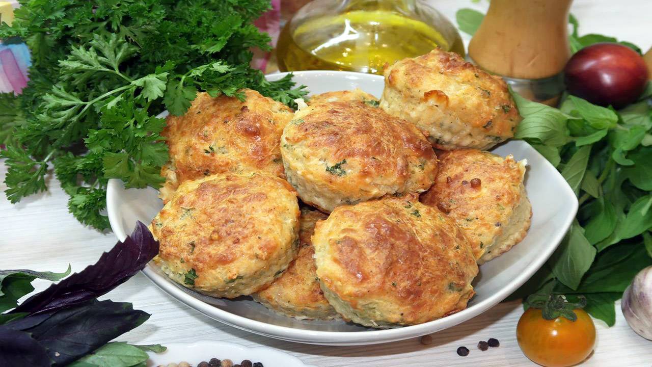 Кексы из кабачков с сыром и творогом