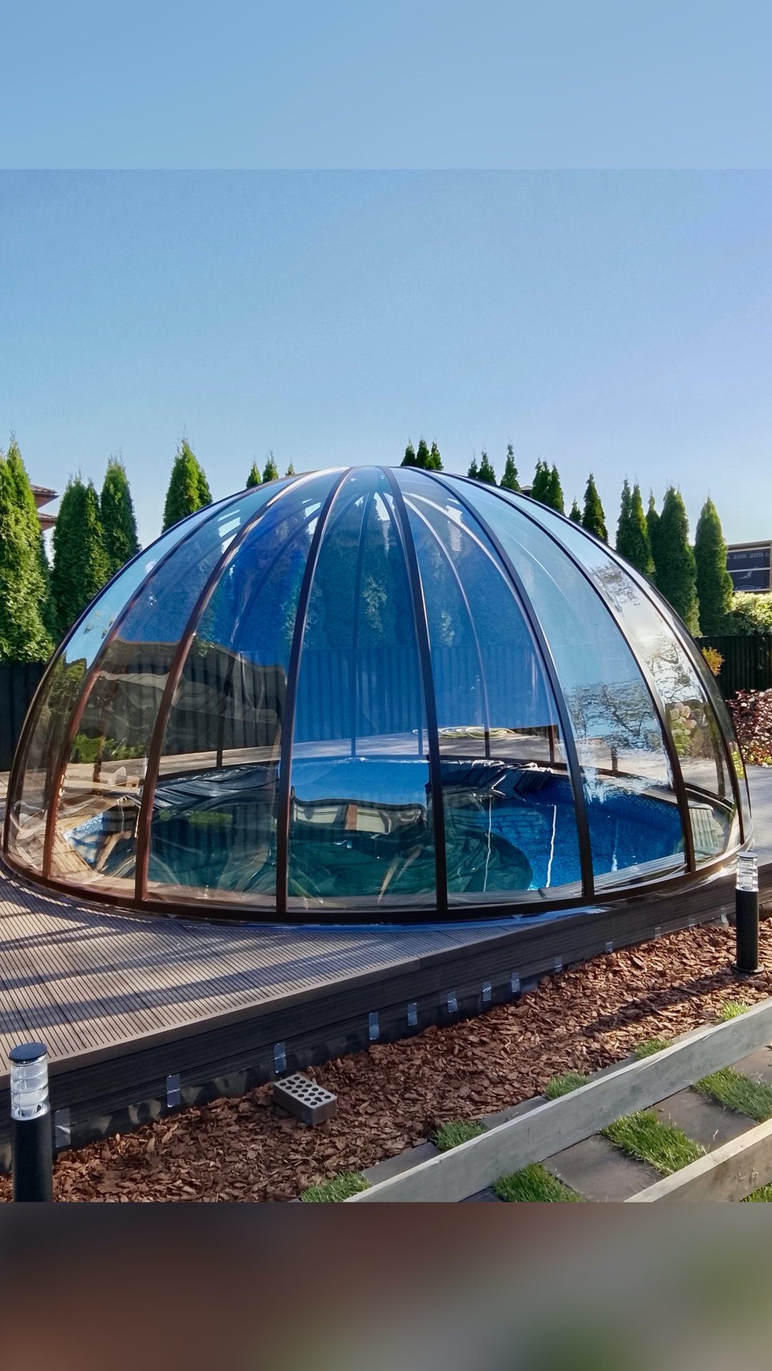 Купольная беседка D 5,5м для бассейна | Завод купольных конструкций cupol365.ru