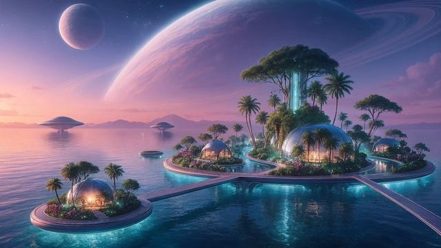 Utopia Afloat ｜ Sci-Fi Ambient for Relaxing ｜ 2 hours-