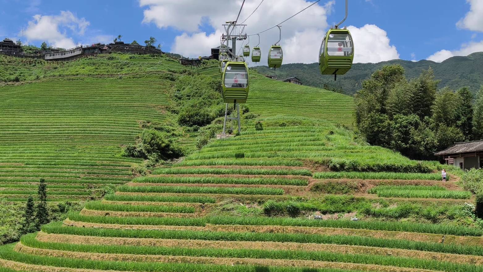 Канатка на рисовые террасы Лунцзи