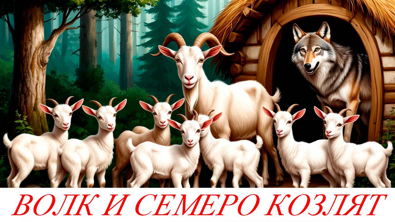 ВОЛК и СЕМЕРО КОЗЛЯТ | детские сказки онлайн| аудиосказки | сказки для малышей