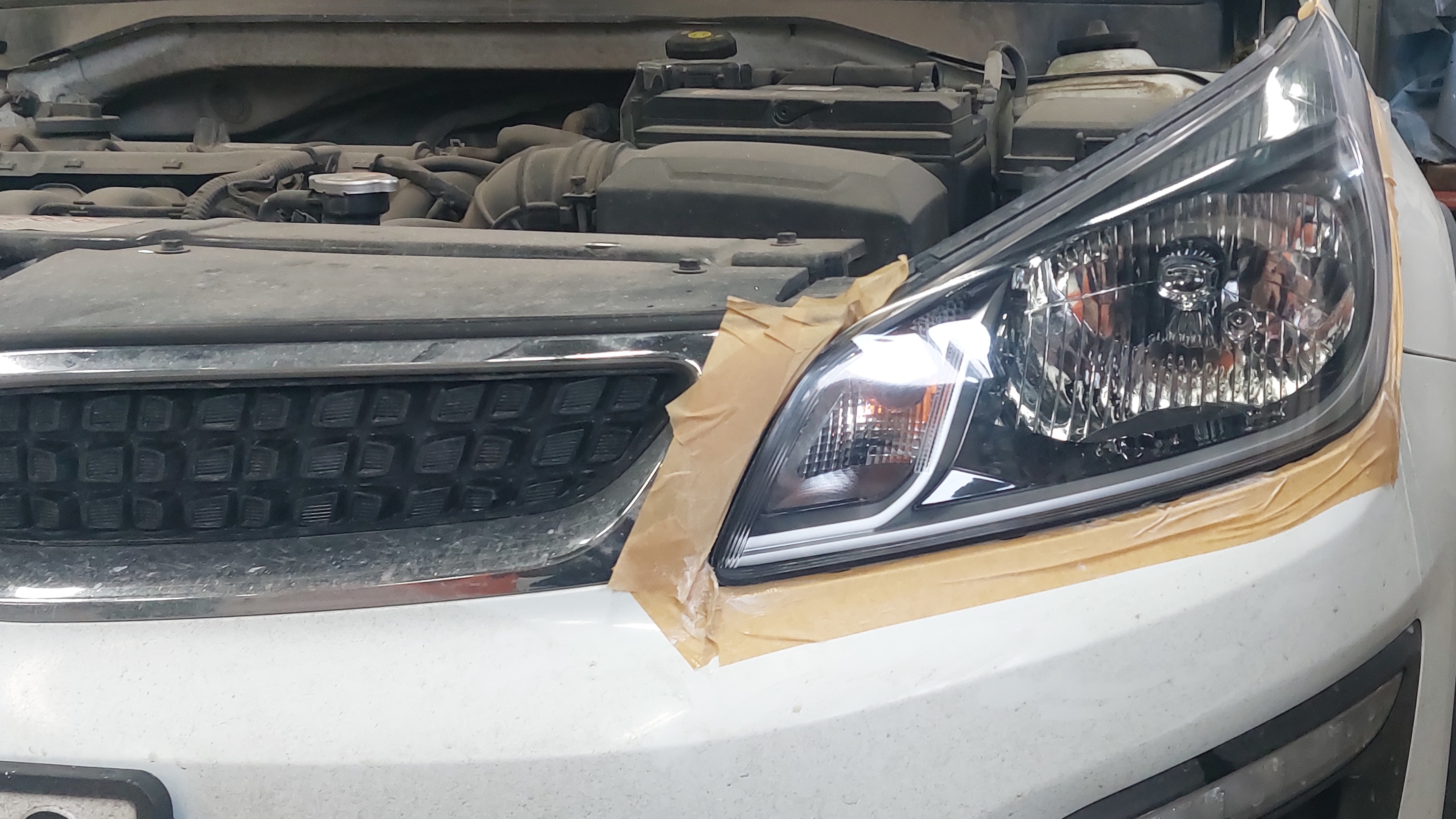 Полировка фар на Киа Рио Х- Лайн