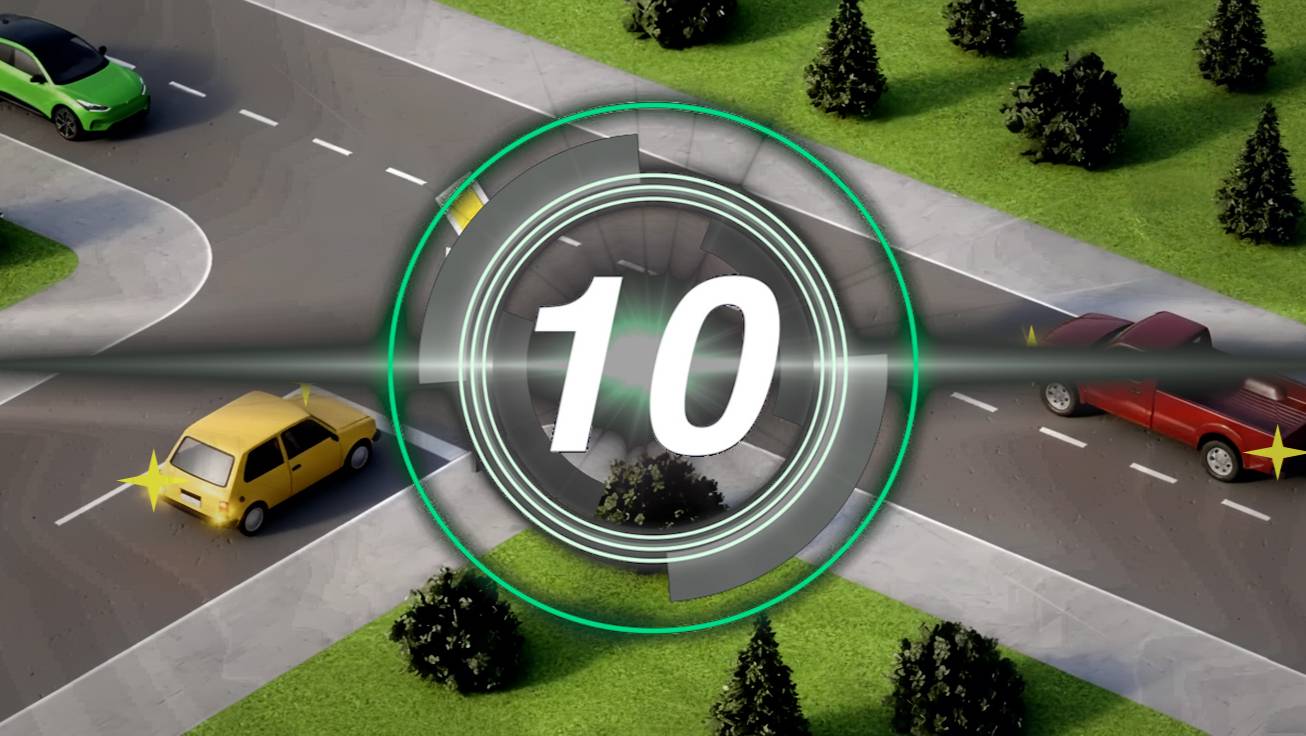 Кому должен уступить водитель желтого автомобиля?