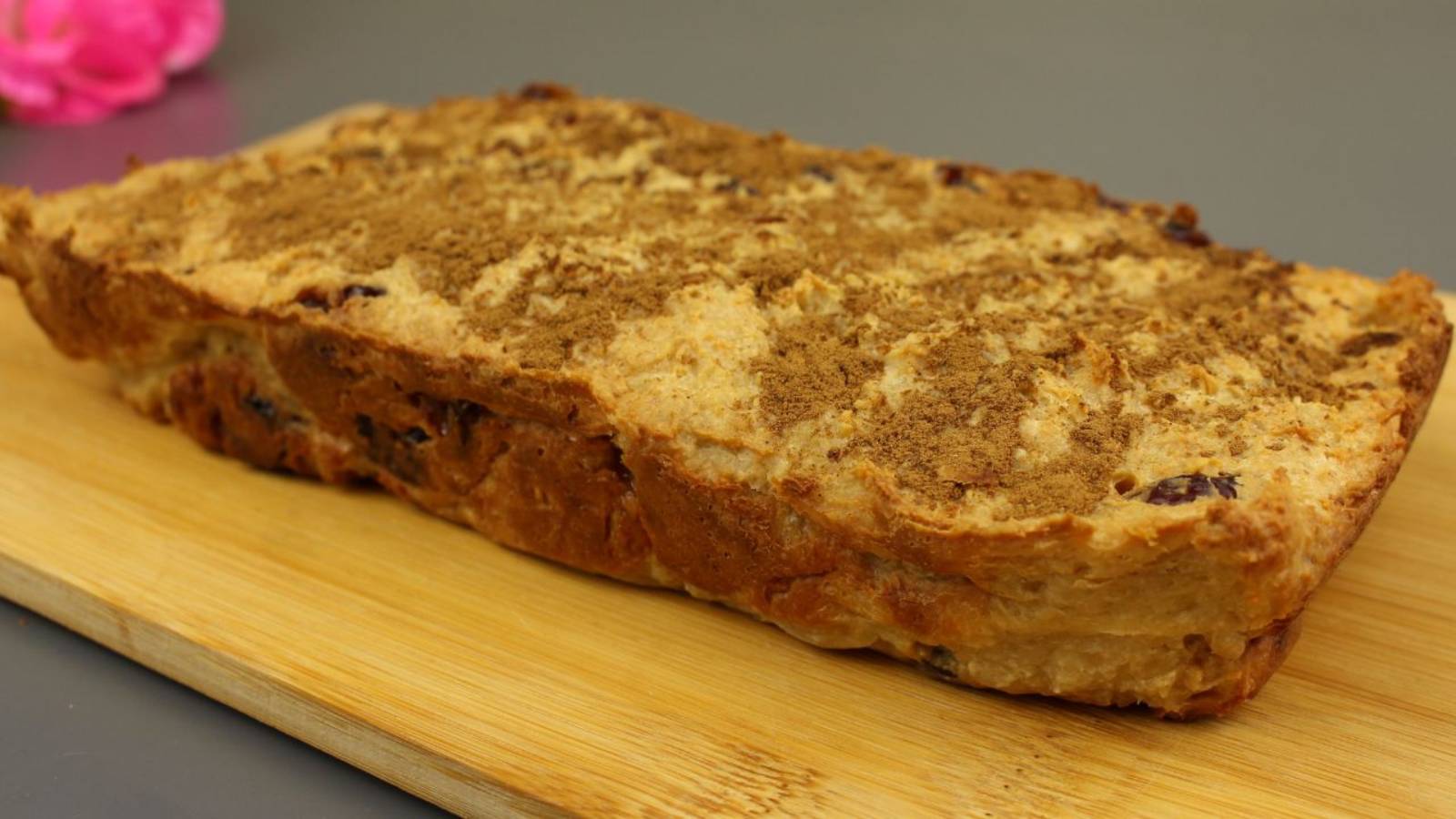 Творожно-овсяный пирог с клюквой.  Без сахара! Без муки!