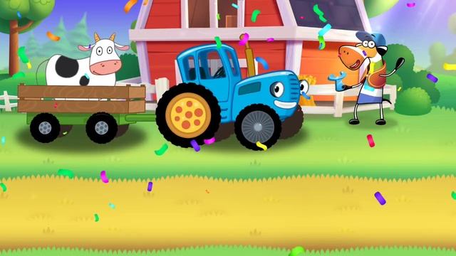Синий трактор, отгадываем зверей|Детские мультики|Поучительные мультики для детей🙂🙃✨