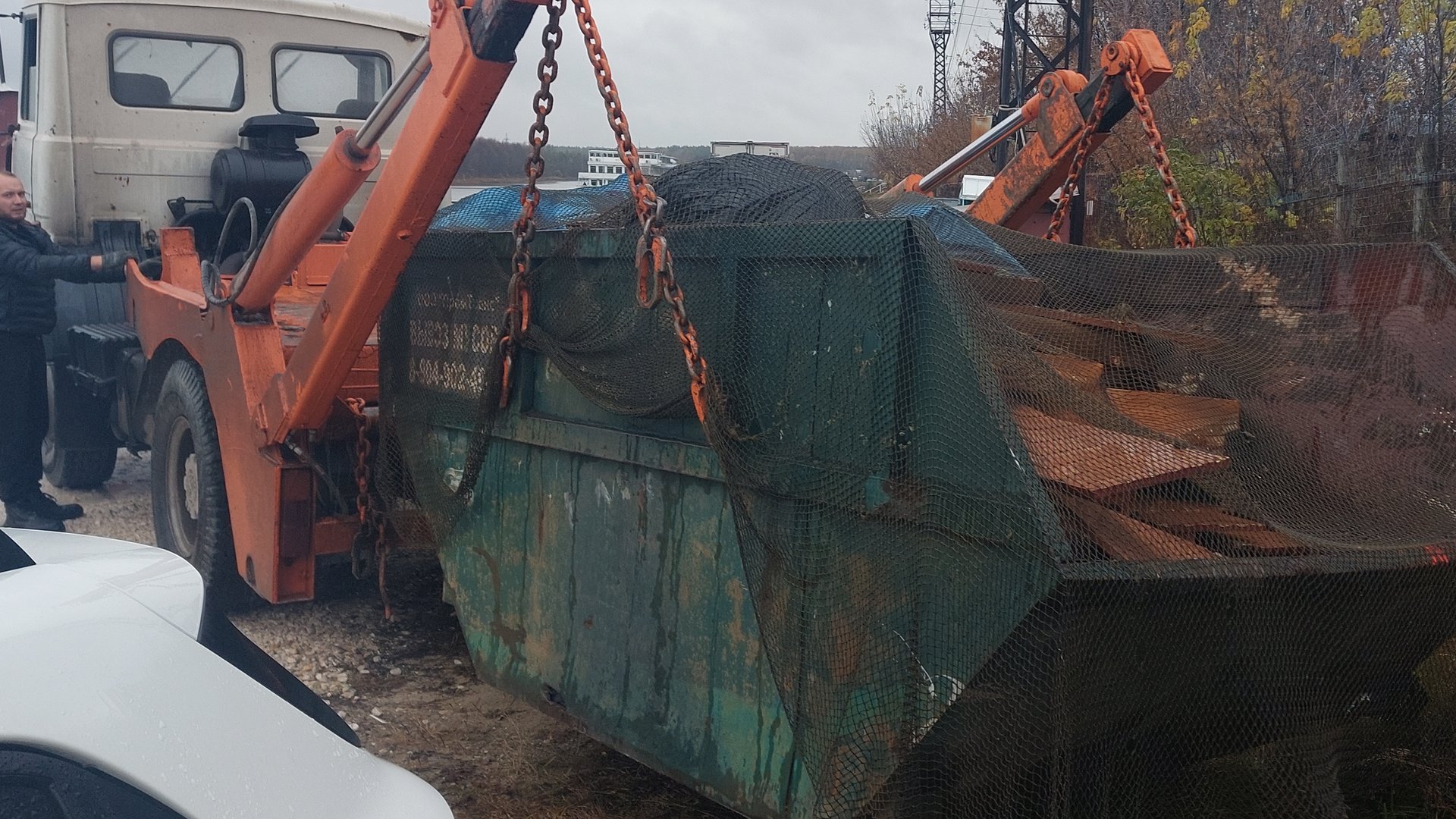 Работа контейнеровоза