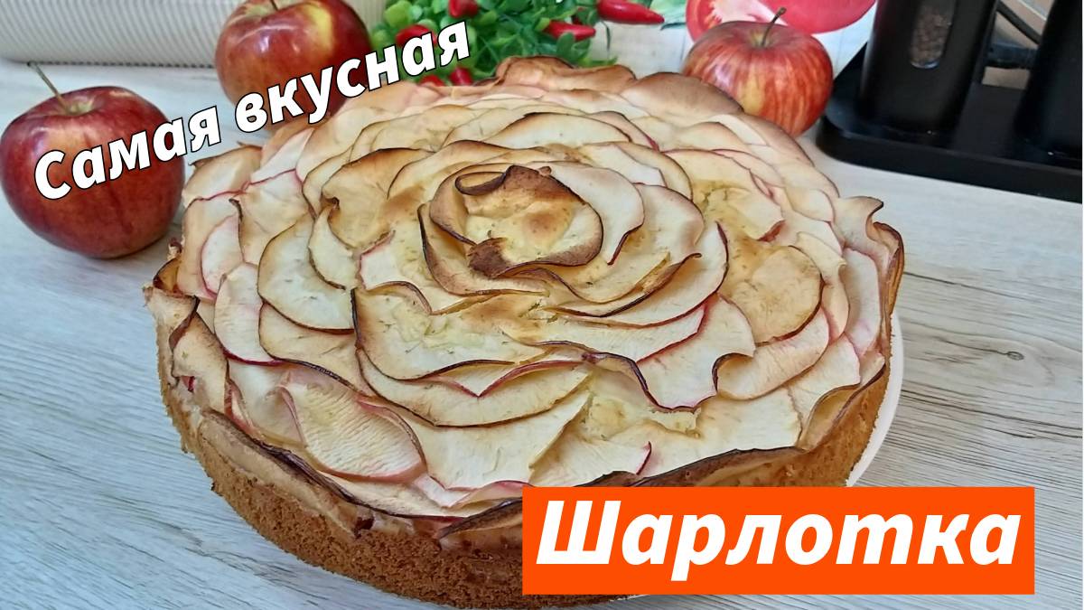Шарлотка Яблочный пирог, который тает во рту! За 5 минут + Выпечка. Быстро, Просто и Вкусно