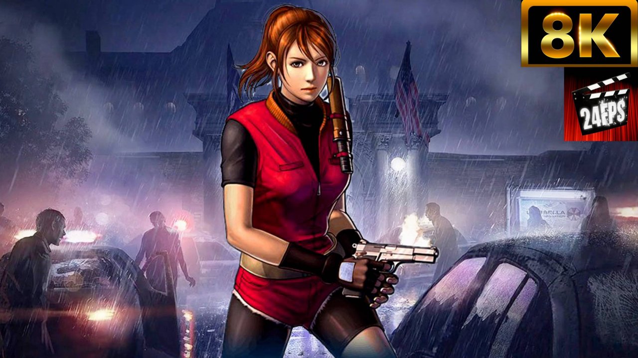 Resident Evil 2 (1998) - Клэр, Все Катсцены и Концовки. (″Special″ Улучшенное качества до 8K)