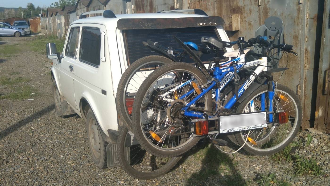 Крепление номера на велобагажник.