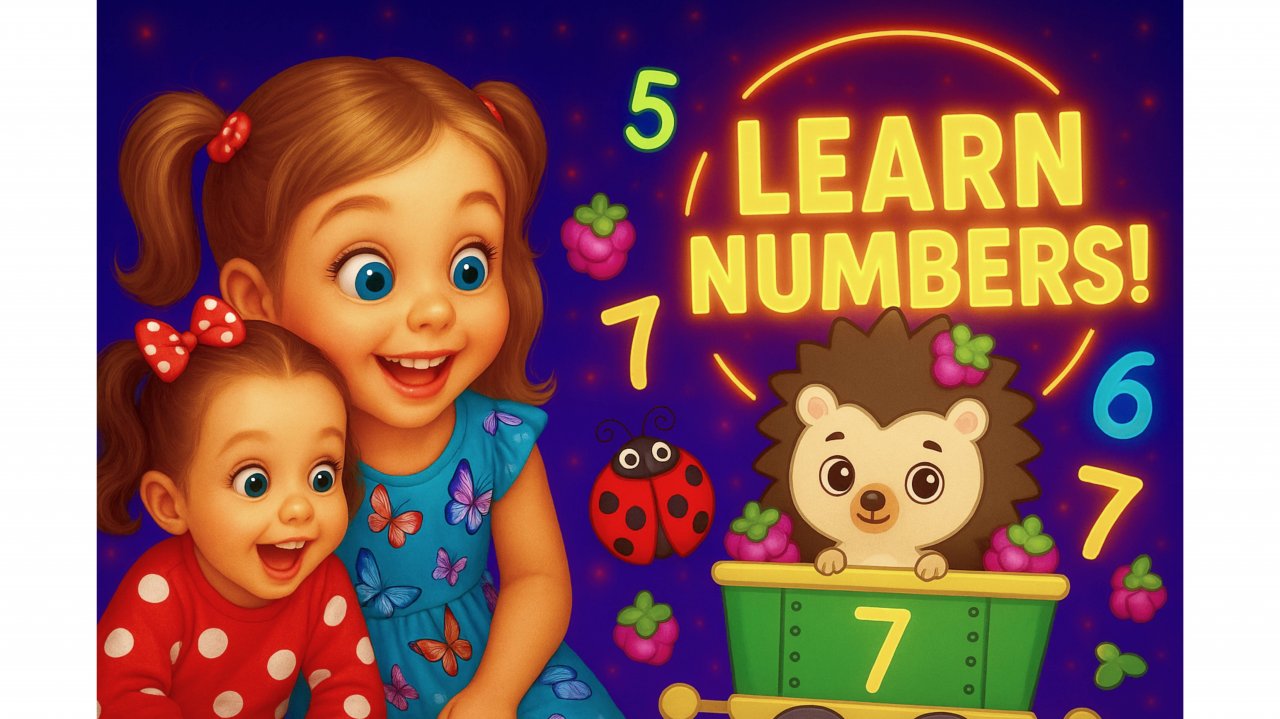 🌟 Учимся цифрам с ёжиком!