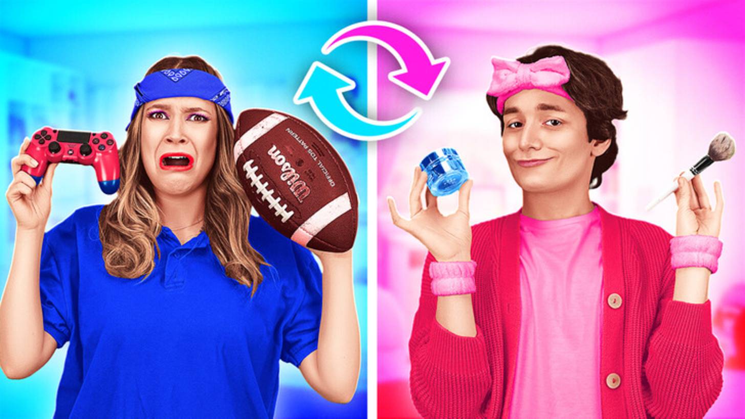 🎉 Челлендж: Парни vs Девчонки 🔄 Мы поменялись местами! 123 GO!