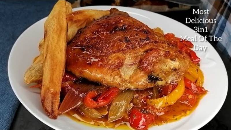 Рецепт ужина «3 в 1» за 20 минут, домашнее полноценное меню, невероятно вкусно 💯