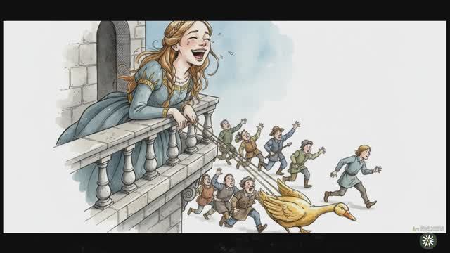 Золотой гусь: волшебная сказка братьев Гримм о доброте и везении 🦢👑