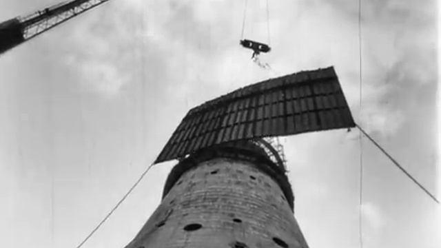 Возведение телевизионной башни в Останкино 1969