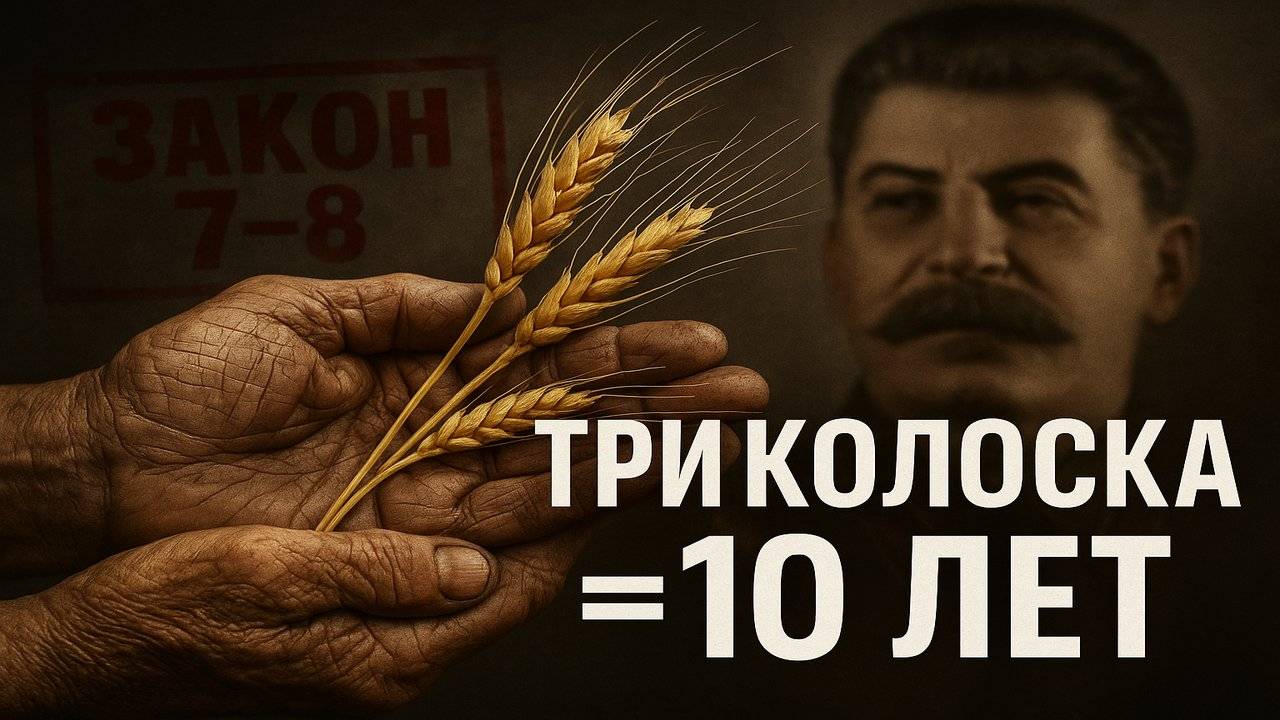 Коллективизация: великая ложь и настоящий геноцид. Три колоска = 10 лет: закон, убивший миллион
