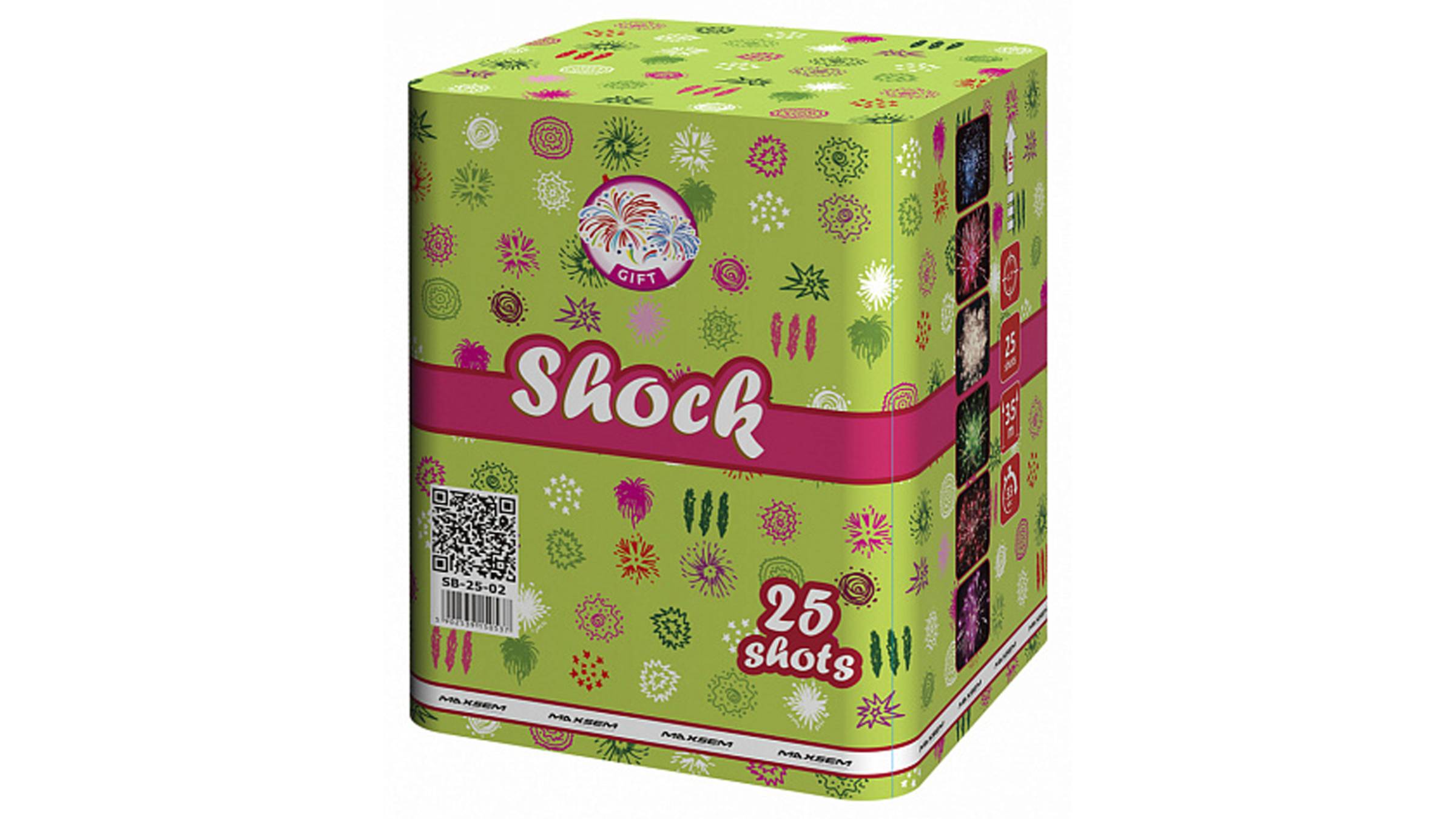 SB-25-02 Фейерверк "SHOCK" (1,2" х 25 залпов) "Maxsem"