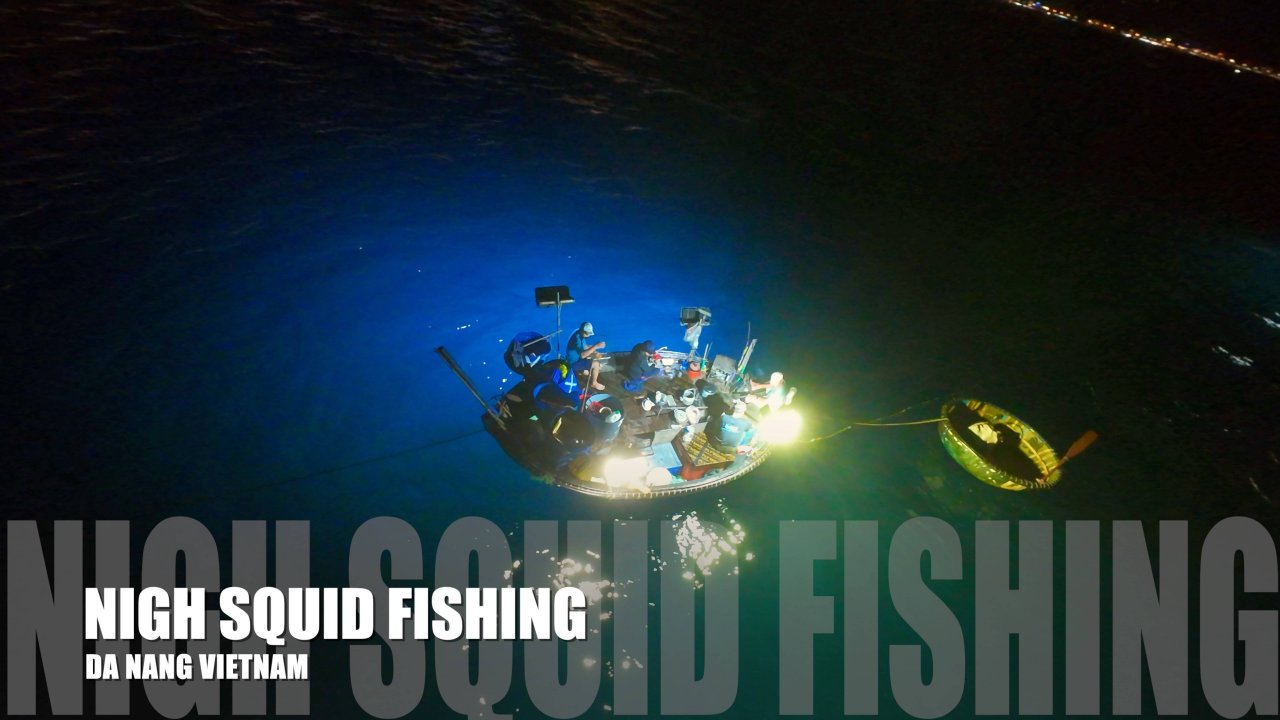 Ночная ловля кальмаров у пляжа My Khe, Дананг | DJI Avata FPV