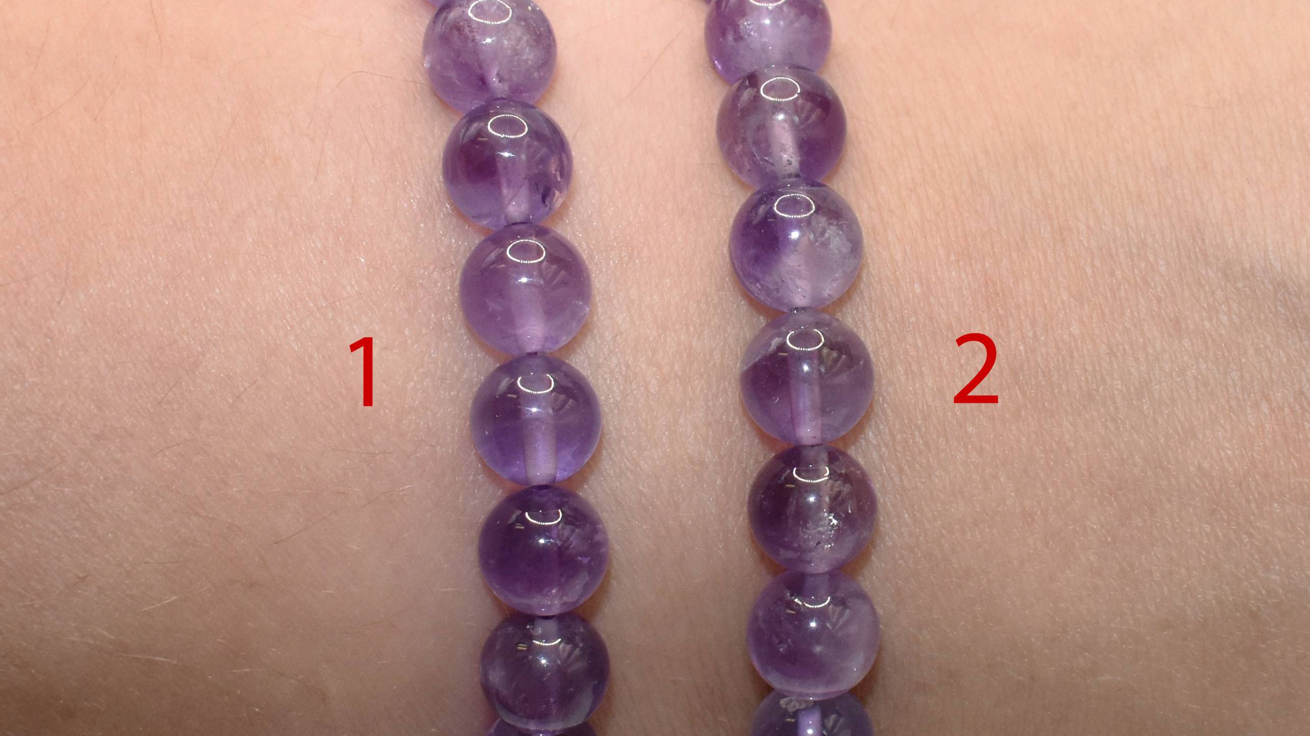 Браслет Аметист, шар ~9 мм. Бразилия