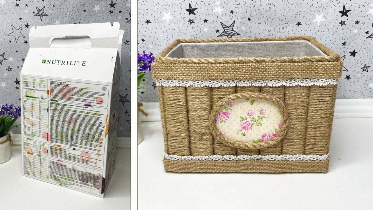 Мастер класс ✂ Не выбрасывайте картонные коробки из них можно сделать дизайнерскую вещь