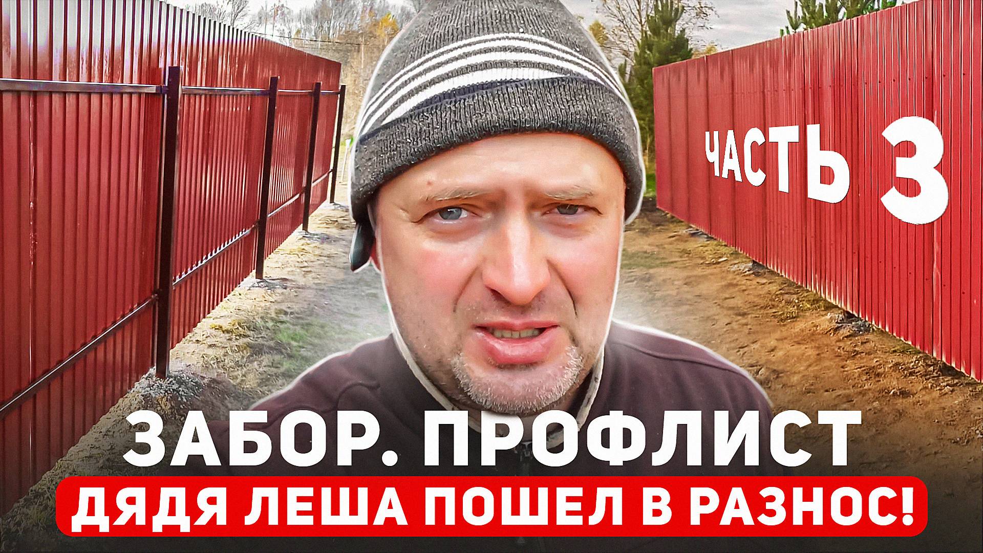 Забор. Профлист. Часть 3. Дядя Леша ПОШЕЛ В РАЗНОС!
