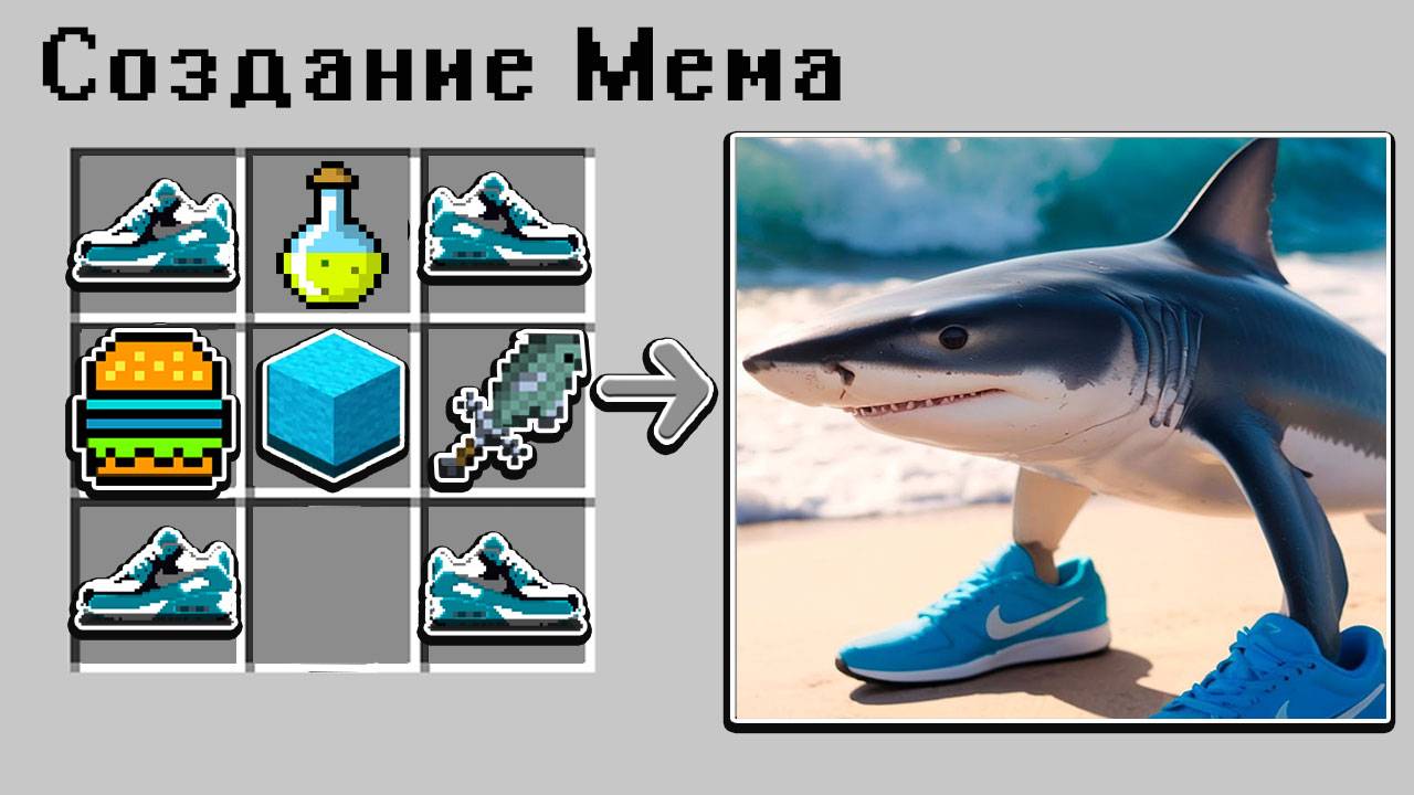 Как СКРАФТИТЬ ТРАЛАЛЕЛО ТРАЛАЛА МЕМ В МАЙНКРАФТ ? БРЕЙНРОТ ЖИВОТНЫЕ