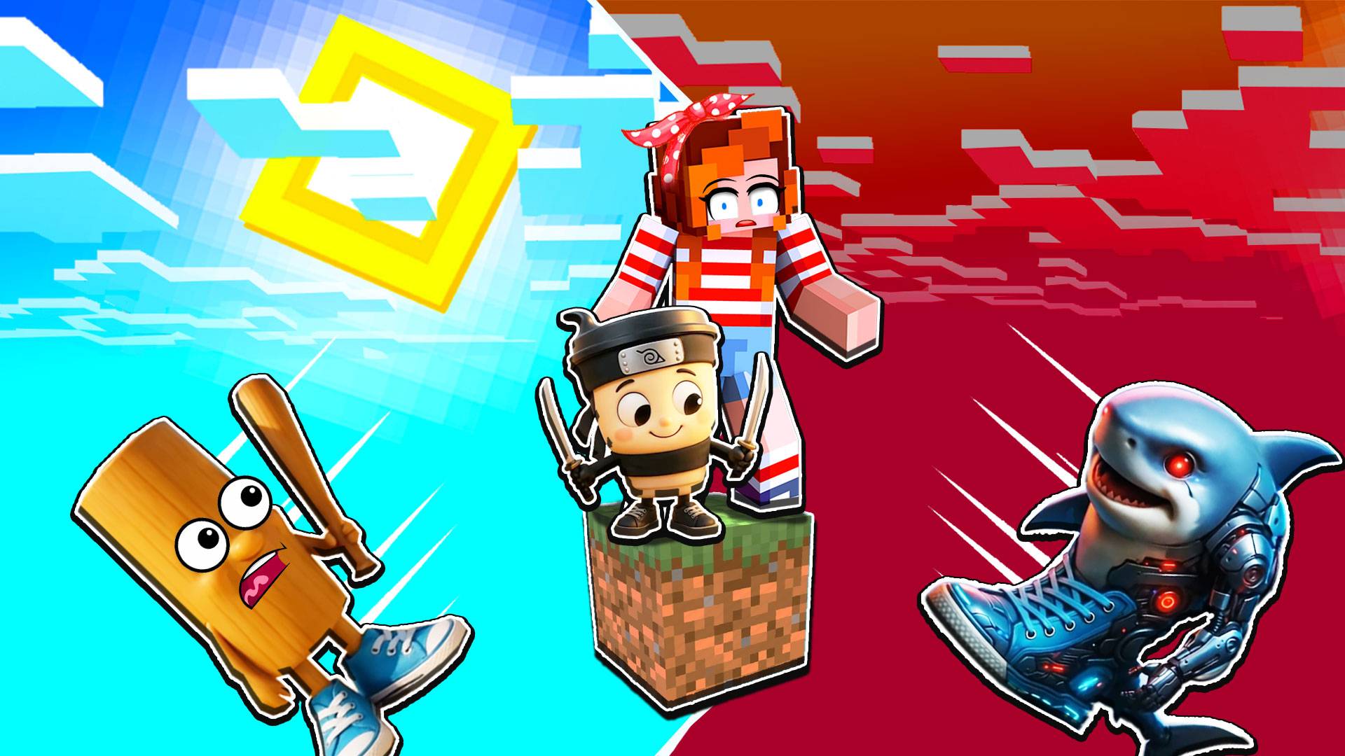 ВЫЖИВАНИЕ на ОДНОМ БЛОКЕ с БЕЙБИ МЕМАМИ МАЙНКРАФТ!