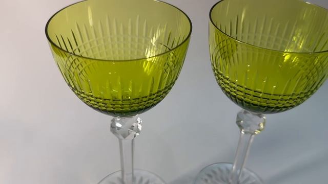 Пара травяных бокалов Baccarat (Франция, 1-я половина XX века)