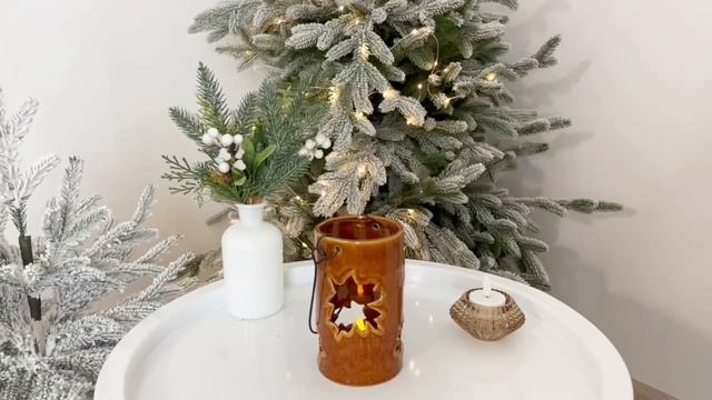 Подсвечник-фонарь ФАХРИ, керамика, оранжевый, 14 см, ALX619340-1