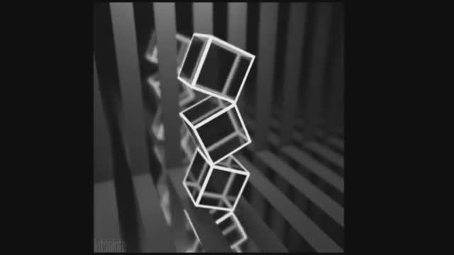 Вращающиеся кубики - Ускоренный кадр