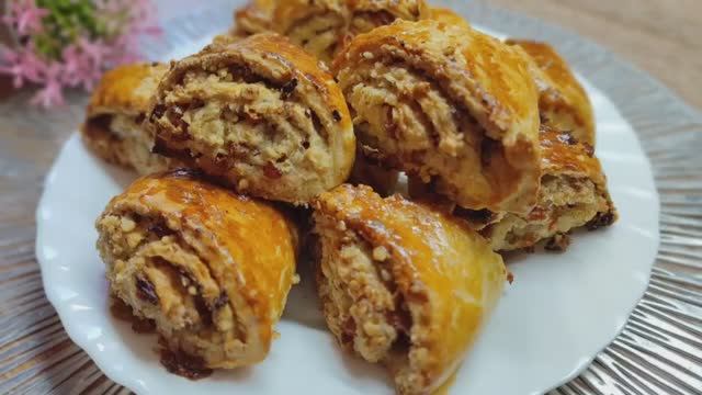 Домашнее печенье с орехами и курагой. Просто и вкусно.