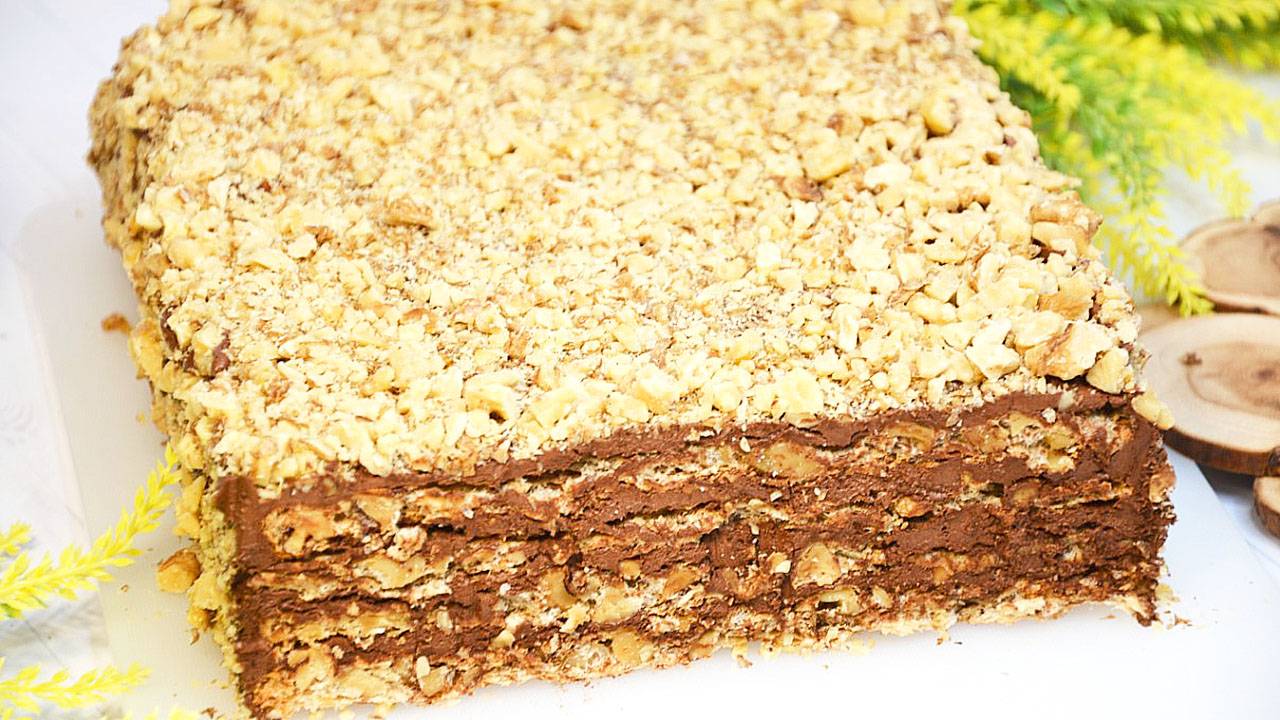 Популярный ореховый торт, которому нет равных! 🔥 КОРОЛЕВСКИЙ ТОРТ (БЕЗ МУКИ) с шоколадным кремом