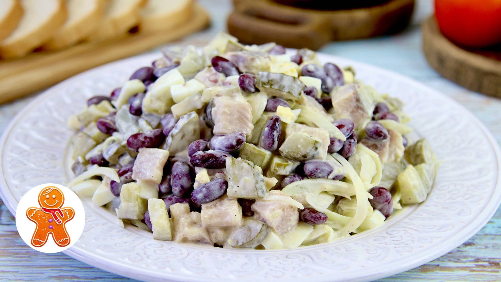 Из доступных ингредиентов ✧ Быстрый салат из фасоли и сельди