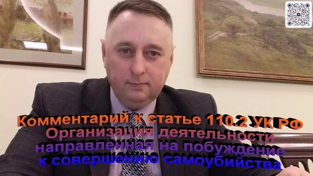 Комментарий к статье 110.2 УК РФ Организация деятельности направленная на побуждение к совершению