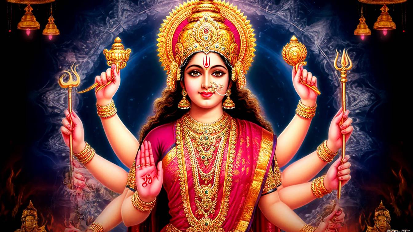 🛡️ МАНТРА ДУРГИ ДЛЯ ЗАЩИТЫ И ПОБЕДЫ! Om Dum Durgaye Namaha: Сила против Препятствий и Врагов! 🌺🔥