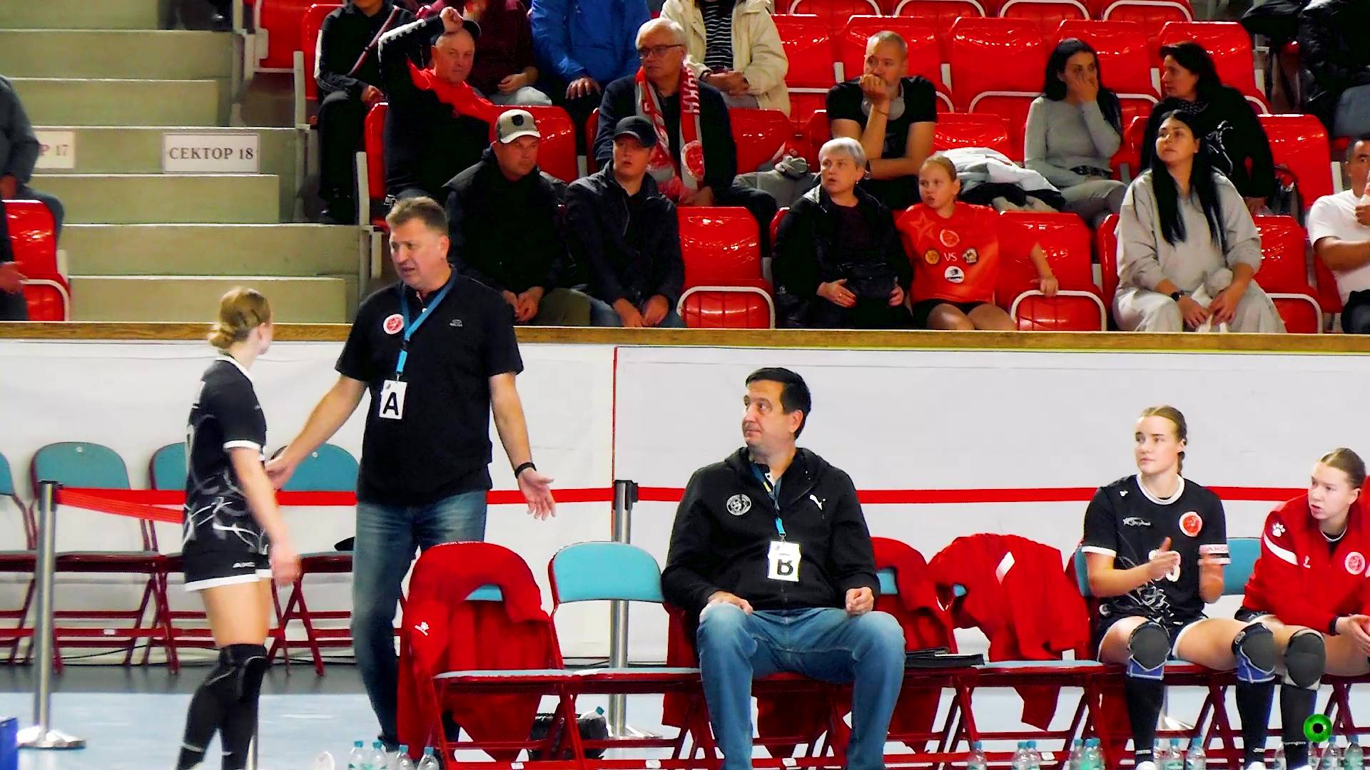 Эмоции тренеров во время матча.Гандбол суперлига женщины