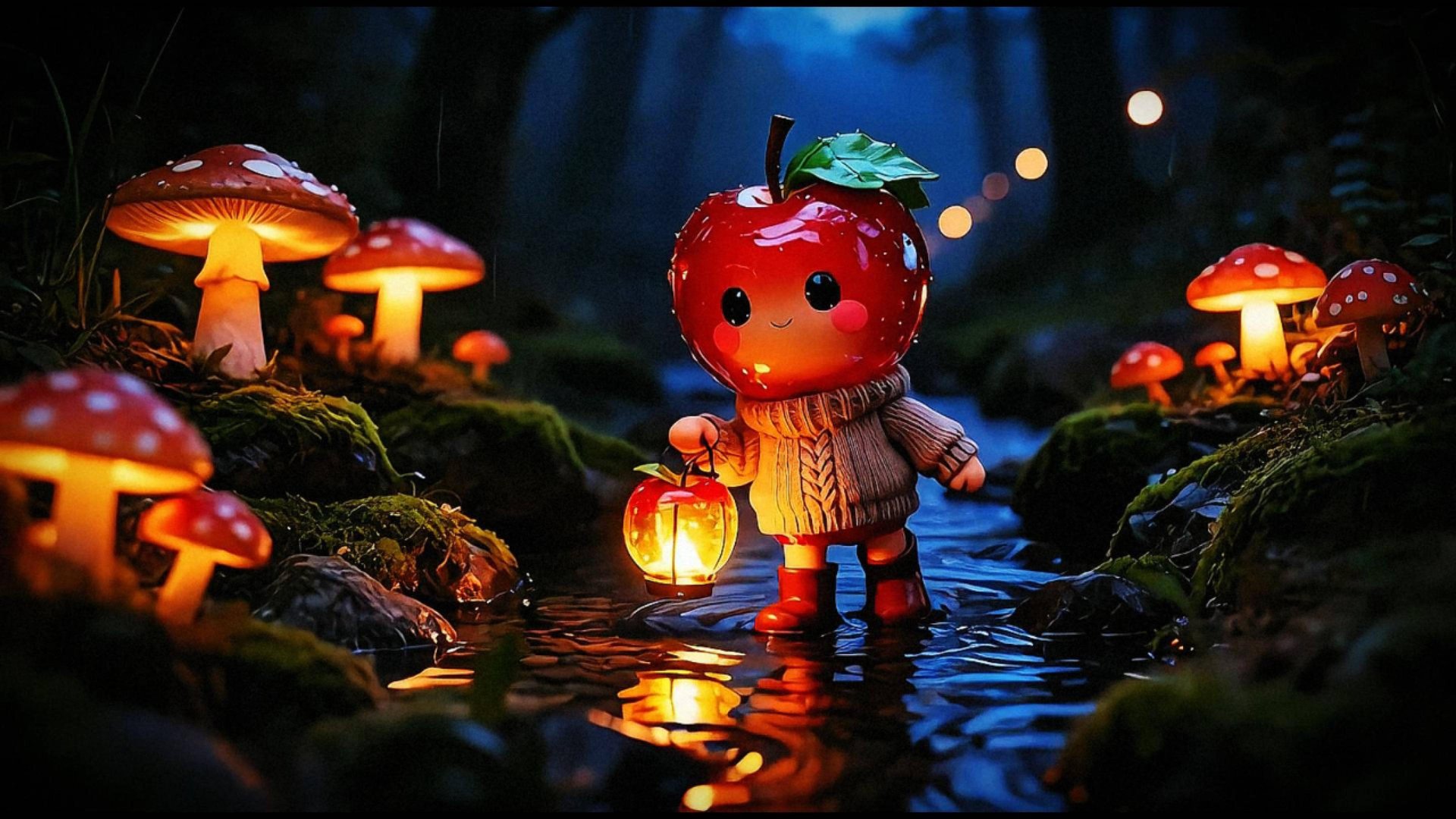 Шум дождя в сказочном лесу