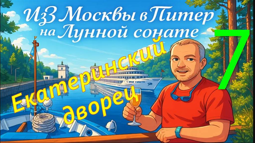 Путешествие из Москвы в Питер на комфортабельном речном судне. Часть 7 - ЕКАТЕРИНИНСКИЙ ДВОРЕЦ